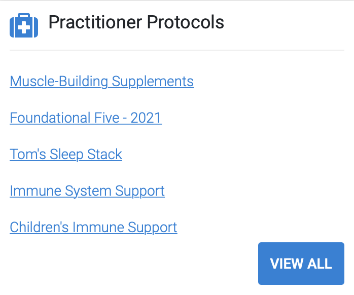 Protocols screenshot
